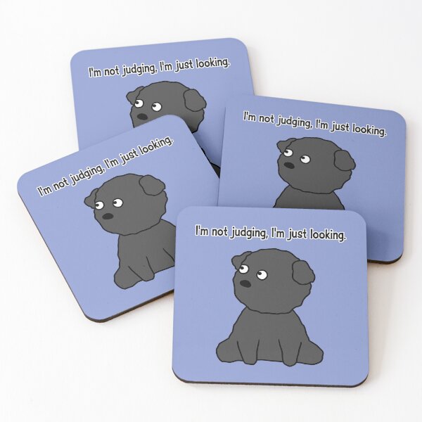 Item preview, Funny Judging Black Dog Illustration designed and sold by ubborn.