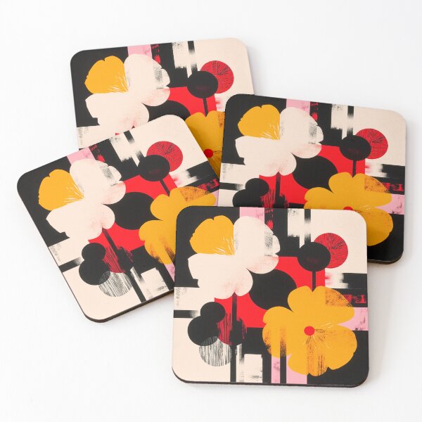 Item preview, Bold Art Deco Floral Composition designed and sold by joycrysstudio.