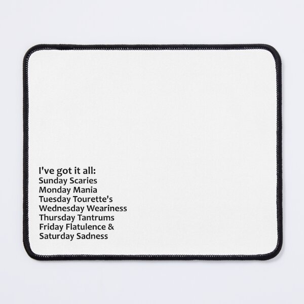 Item preview, Funny and dark week day affirmations designed and sold by AcornDesign.