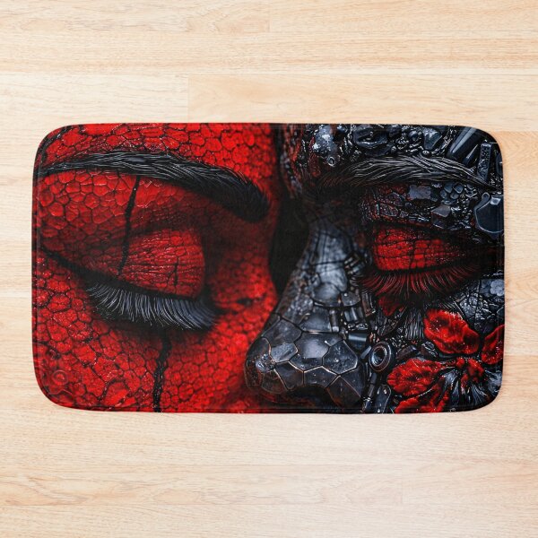 Item preview, Red Duality Gothic Abstract Portrait designed and sold by Kaleidoscope Print.