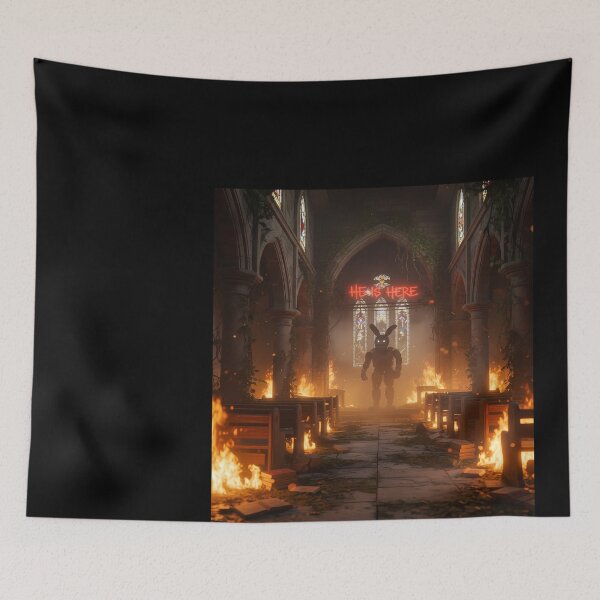 Item preview, Scary Rabbit Animatronic in Burning Church designed and sold by ForThe2F0X1Folks.