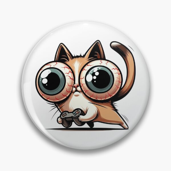 Item preview, Intense Gamer Cat Overstimulated Funny Design designed and sold by Tw1nsAIArt.