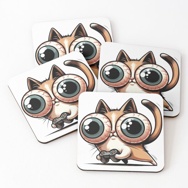Item preview, Intense Gamer Cat Overstimulated Funny Design designed and sold by Tw1nsAIArt.