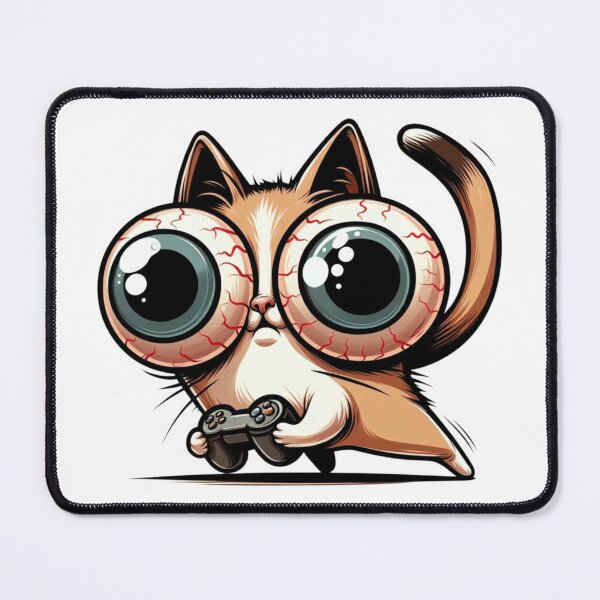 Item preview, Intense Gamer Cat Overstimulated Funny Design designed and sold by Tw1nsAIArt.
