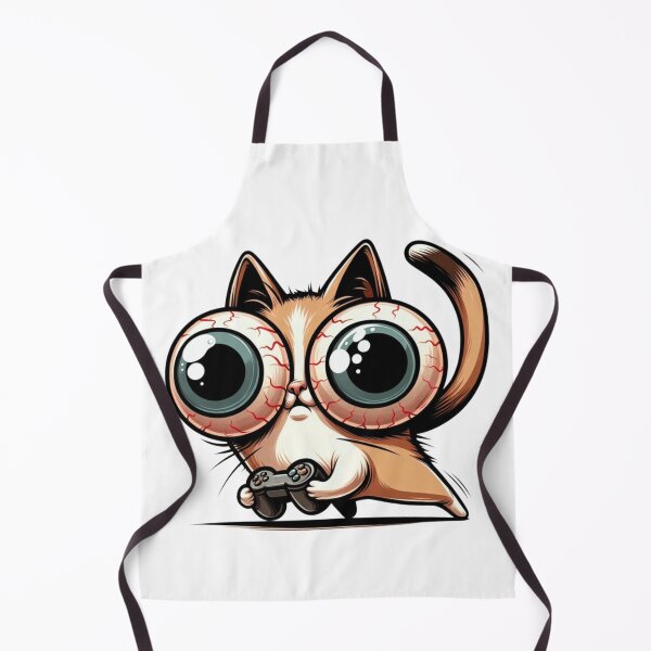 Item preview, Intense Gamer Cat Overstimulated Funny Design designed and sold by Tw1nsAIArt.