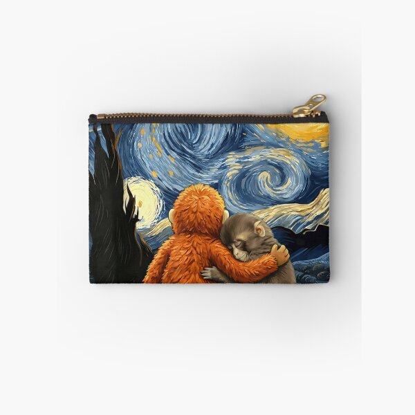 Item preview, Punch Kun Panchi Kun Viral Monkey Starry Night Parody designed and sold by Angryblu3.