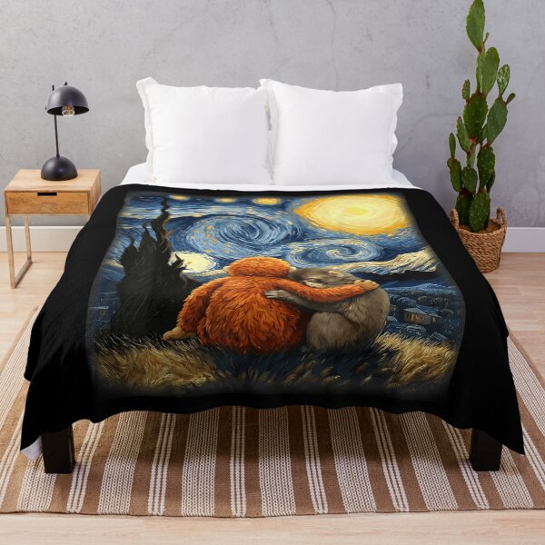 Item preview, Punch Kun Panchi Kun Viral Monkey Starry Night Parody designed and sold by Angryblu3.