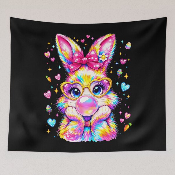 Item preview, Cute Coquette Tie Dye Rabbit Easter Bunny Women Girl Kid designed and sold by Patchina.