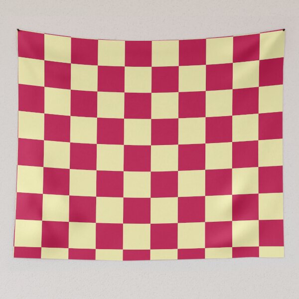 Item preview, Yellow  Retro colorful checkered pattern  designed and sold by Creations by lyne.