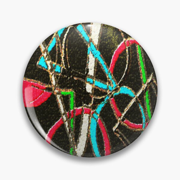 Item preview, circles triangles dark eroded metal colorful geometric abstract design designed and sold by SmashingDeals.