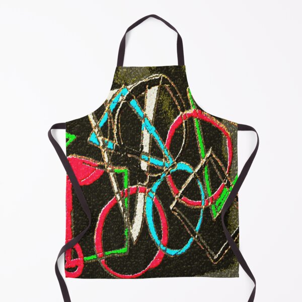 Item preview, circles triangles dark eroded metal colorful geometric abstract design designed and sold by SmashingDeals.