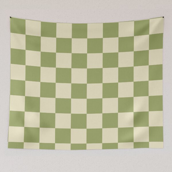Item preview, Retro colorful matcha green checkered pattern  designed and sold by Creations by lyne.