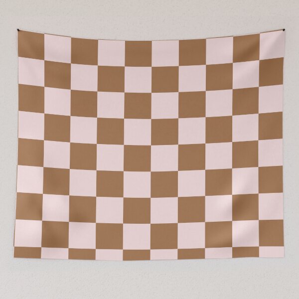 Item preview,  Retro colorful pink and brown checkered pattern  designed and sold by Creations by lyne.