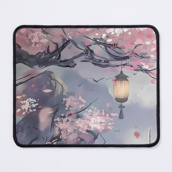 Item preview, Serene Japanese Pagoda Amidst Cherry Blossoms designed and sold by ForThe2F0X1Folks.
