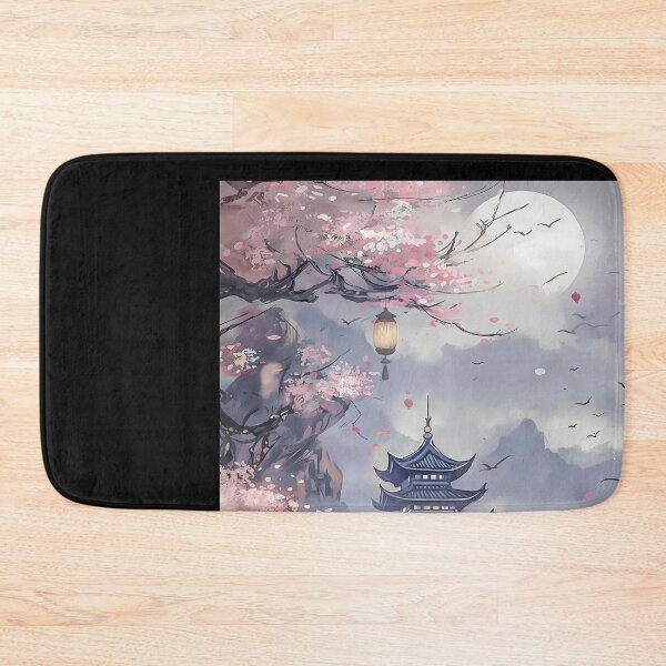 Item preview, Serene Japanese Pagoda Amidst Cherry Blossoms designed and sold by ForThe2F0X1Folks.