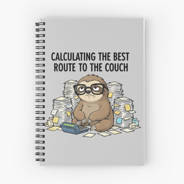 Item preview, Calculating the Best Route to the Couch Sloth T-Shirt & Sticker – Funny Lazy Sloth Meme, Cute Confused Sloth Cartoon, Introvert Humor Graphic designed and sold by ZyxDes.