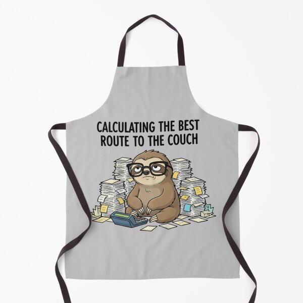 Item preview, Calculating the Best Route to the Couch Sloth T-Shirt & Sticker – Funny Lazy Sloth Meme, Cute Confused Sloth Cartoon, Introvert Humor Graphic designed and sold by ZyxDes.