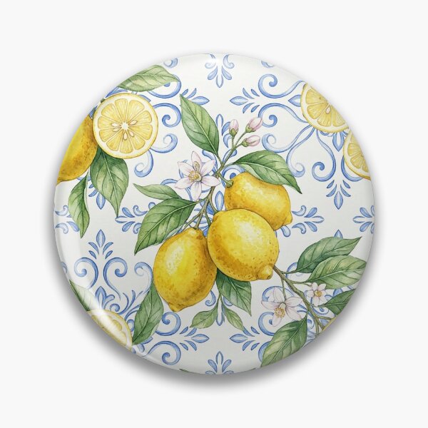 Item preview, Vintage Lemon Botanical Pattern – Mediterranean Summer Citrus Watercolor designed and sold by Verycutethings.