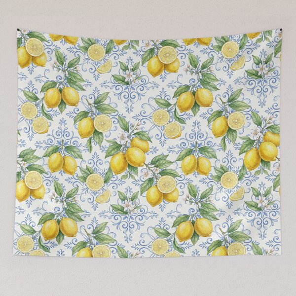 Item preview, Vintage Lemon Botanical Pattern – Mediterranean Summer Citrus Watercolor designed and sold by Verycutethings.