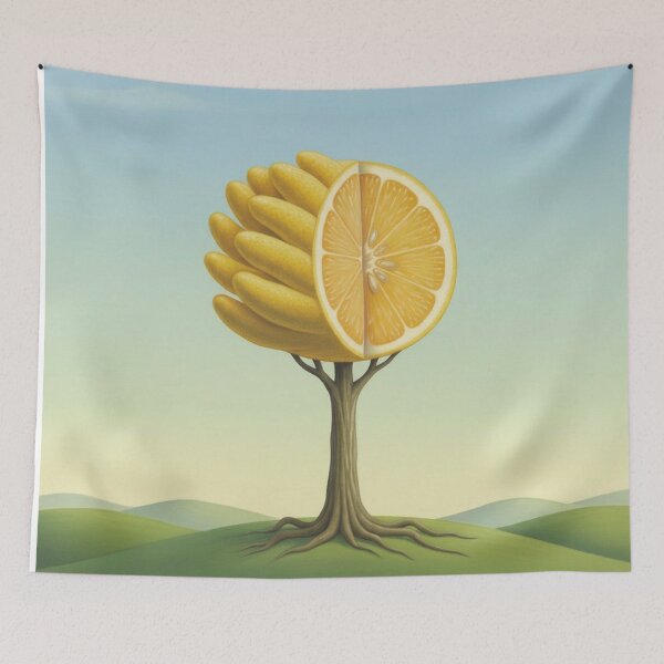 Item preview, Banana-Orange Tree – Surreal Fantasy Natural Landscape designed and sold by Herzbaumatelier.