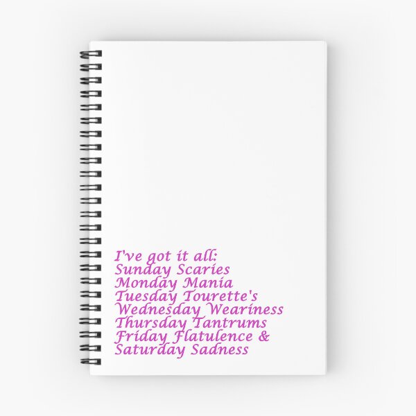 Item preview, Funny and dark week day affirmations pink designed and sold by AcornDesign.
