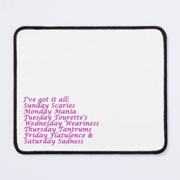 Item preview, Funny and dark week day affirmations pink designed and sold by AcornDesign.
