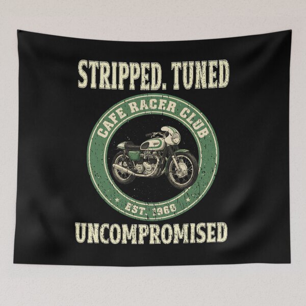 Item preview, Stripped Tuned Uncompromised Cafe Racer Club Est 1960 Vintage Motorcycle designed and sold by Jt41.