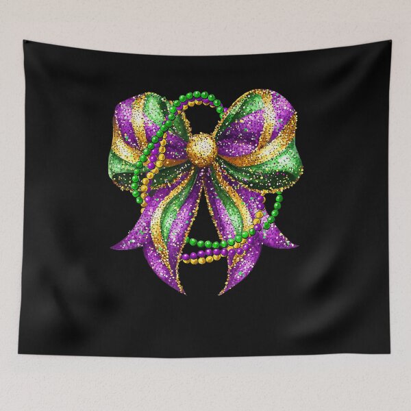 Item preview, mardi gras coquette bow designed and sold by Boutkimaewab.