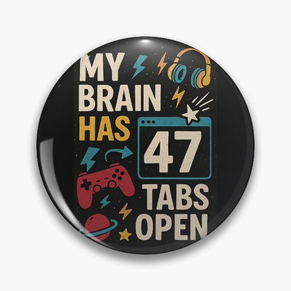 Item preview, Funny Multitasking Brain Tabs Artwork designed and sold by NOMISKISAW.