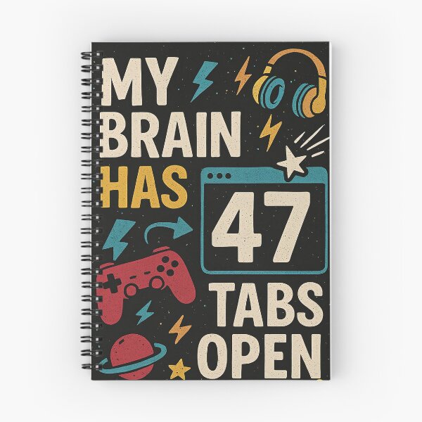 Item preview, Funny Multitasking Brain Tabs Artwork designed and sold by NOMISKISAW.