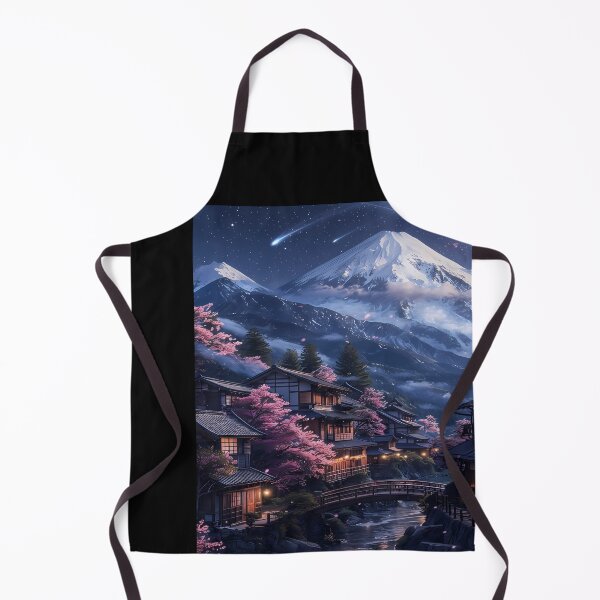 Item preview, Serene Japanese Village Under a Starry Sky designed and sold by ForThe2F0X1Folks.