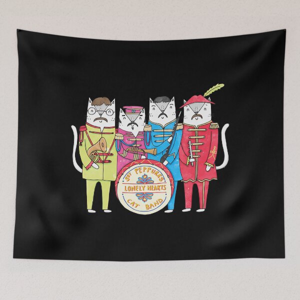 Item preview, Sgt Peppurr'S Lonely Hearts Cats Band designed and sold by AngelaPotter01.