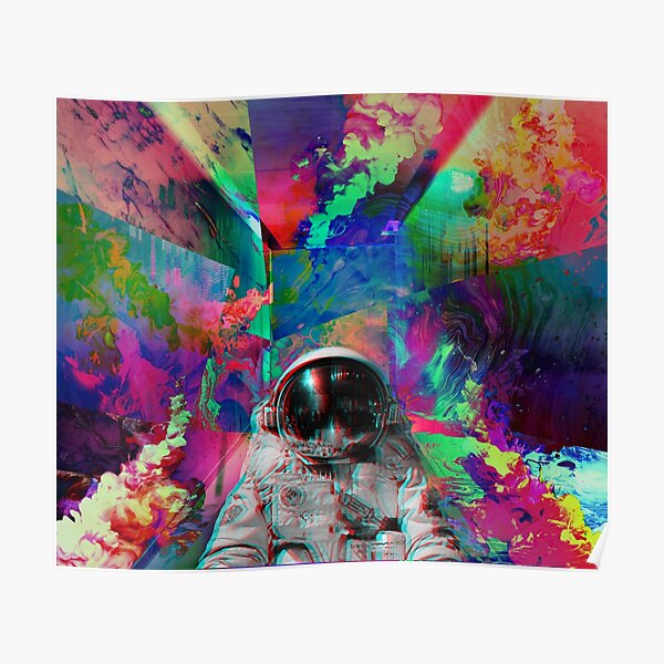 Tripping Space Man Poster