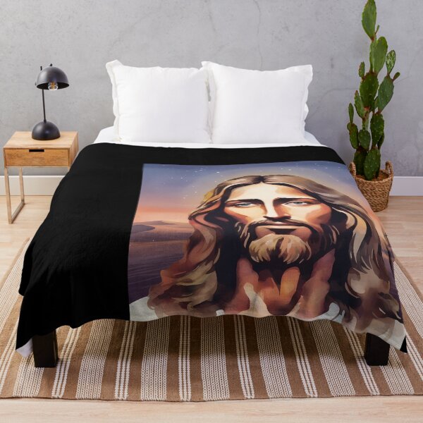 Item preview, Watercolor Portrait of Jesus Christ designed and sold by ForThe2F0X1Folks.