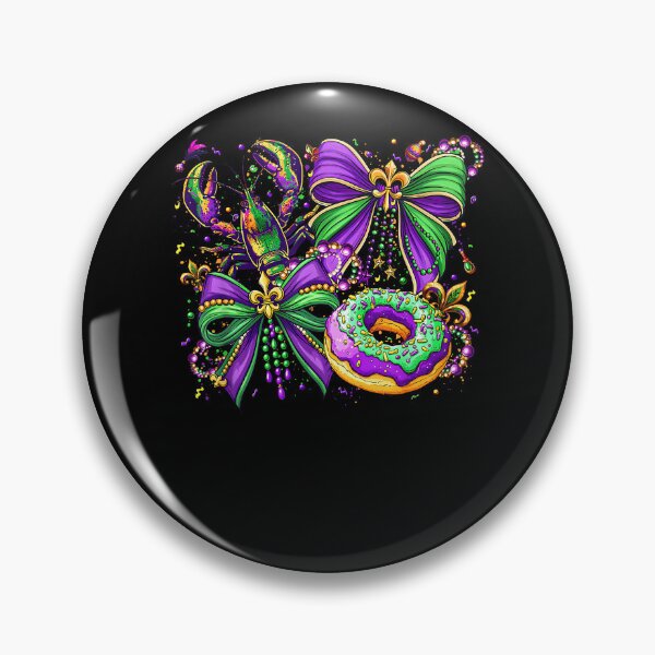 Item preview, mardi gras Crawfish King Cake coquette bow Girl Women designed and sold by Boutkimaewab.