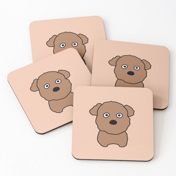 Item preview, Minimalist Curly Brown Poodle Puppy Art designed and sold by ubborn.