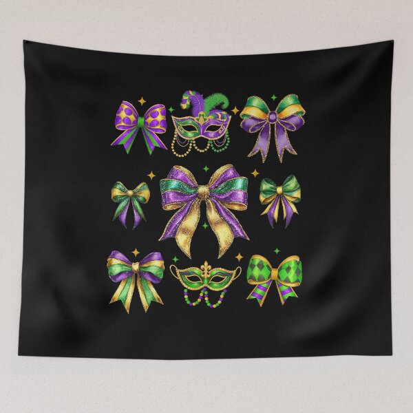 Item preview, mardi gras coquette bow women Women Kids designed and sold by Boutkimaewab.