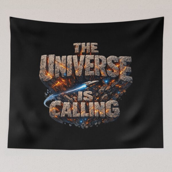 Item preview, The Universe Is Calling - Sci-Fi Cosmic Typography designed and sold by MKreative Studio.