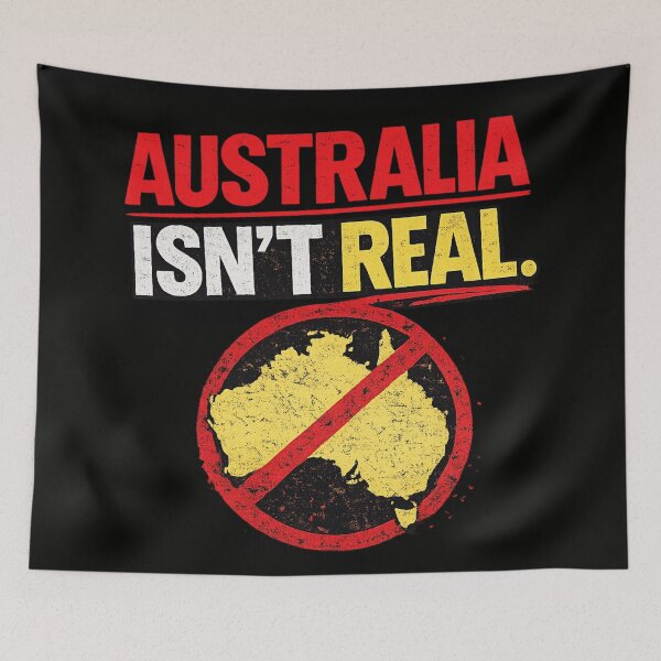 Item preview, Australia Isn’t Real Conspiracy Meme – Funny Fake Australia Map designed and sold by MaxLevelMerch.