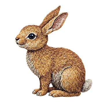 Artwork thumbnail, Embroidered Rabbit by Lisa Bittinger