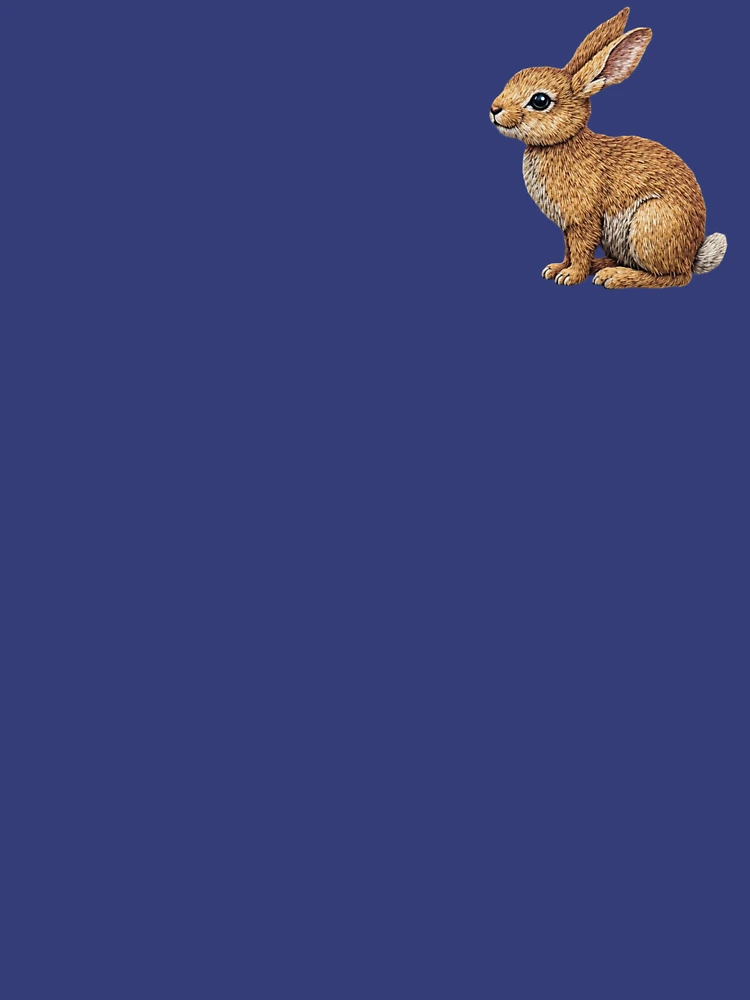 Thumbnail 4 of 4, V-Neck T-Shirt, Embroidered Rabbit designed and sold by Lisa Bittinger.