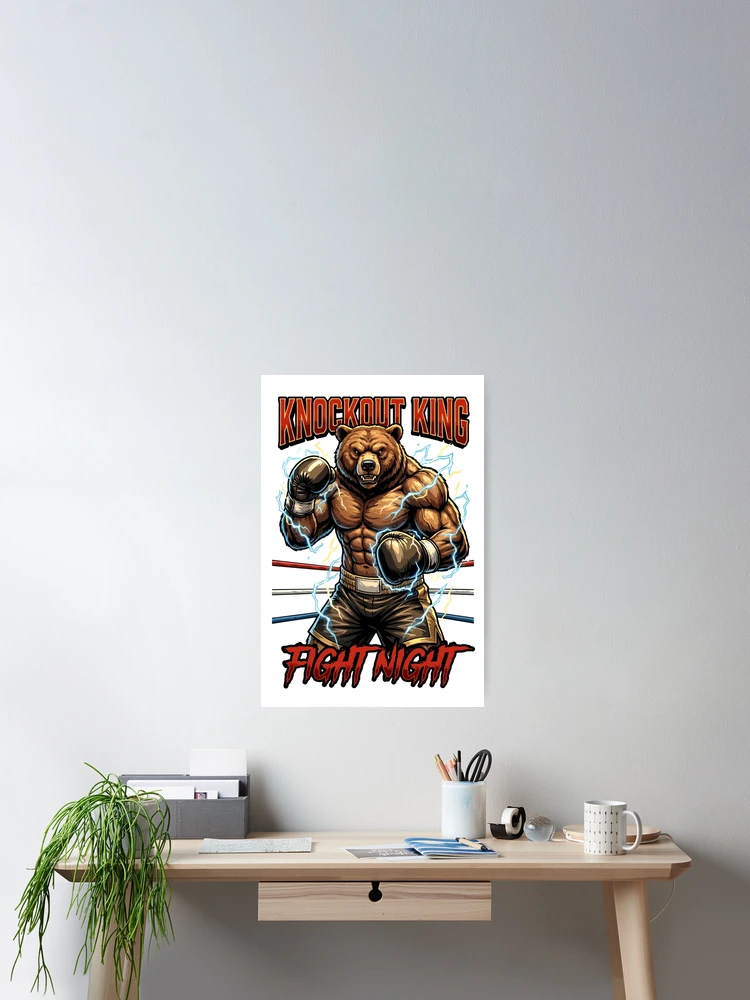 Thumbnail 2 of 3, Poster, Boxing Bear designed and sold by Remy490.