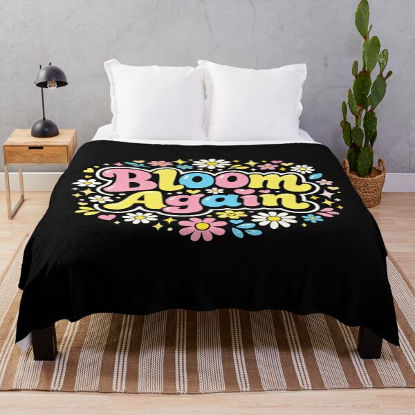 Item preview, Bloom Again Positive Floral Typography – Pastel Flowers & Uplifting Growth Message designed and sold by Bright Nest Studio.
