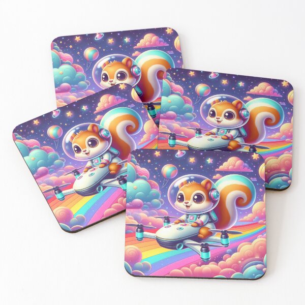 Item preview, Cosmic Squirrel – Rainbow Drone Adventure designed and sold by Dogandesighn.