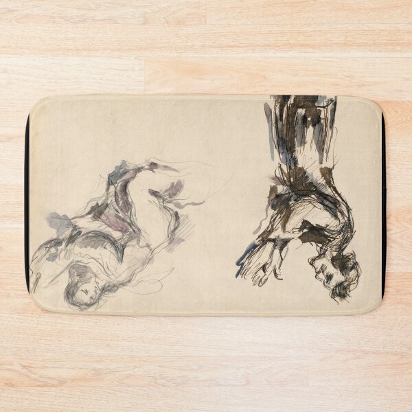 Item preview, Victor Chocquet and an Angel for the Apotheosis of Delacroix by Paul Cézanne: gestural nude study poster designed and sold by artofuniverse.