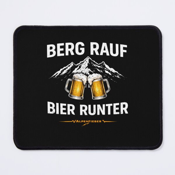 Item preview, Up the mountain – down the beer | Alpenfieber Funny Hiking Shirt designed and sold by Alpenfieber.
