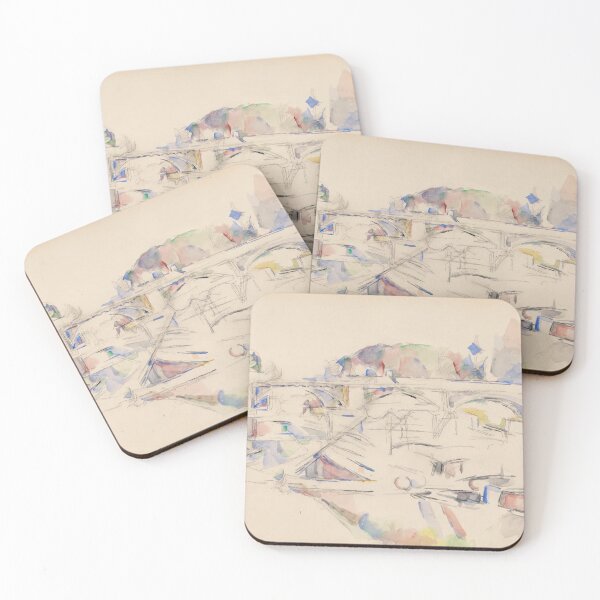 Item preview, View of a Bridge by Paul Cézanne: Post Impressionist Architectural Study designed and sold by artofuniverse.