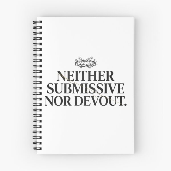 Item preview, Neither Submissive Nor Devout – Feminist Empowerment Quote Art designed and sold by ChaosModeArt.