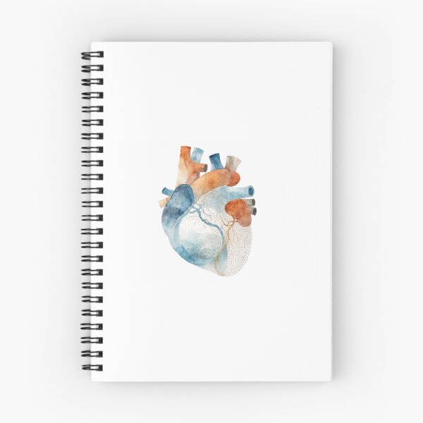 Item preview, Watercolor Human Heart Anatomy Illustration designed and sold by drmekcrafts.
