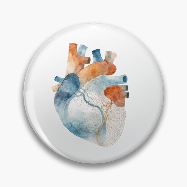 Item preview, Watercolor Human Heart Anatomy Illustration designed and sold by drmekcrafts.